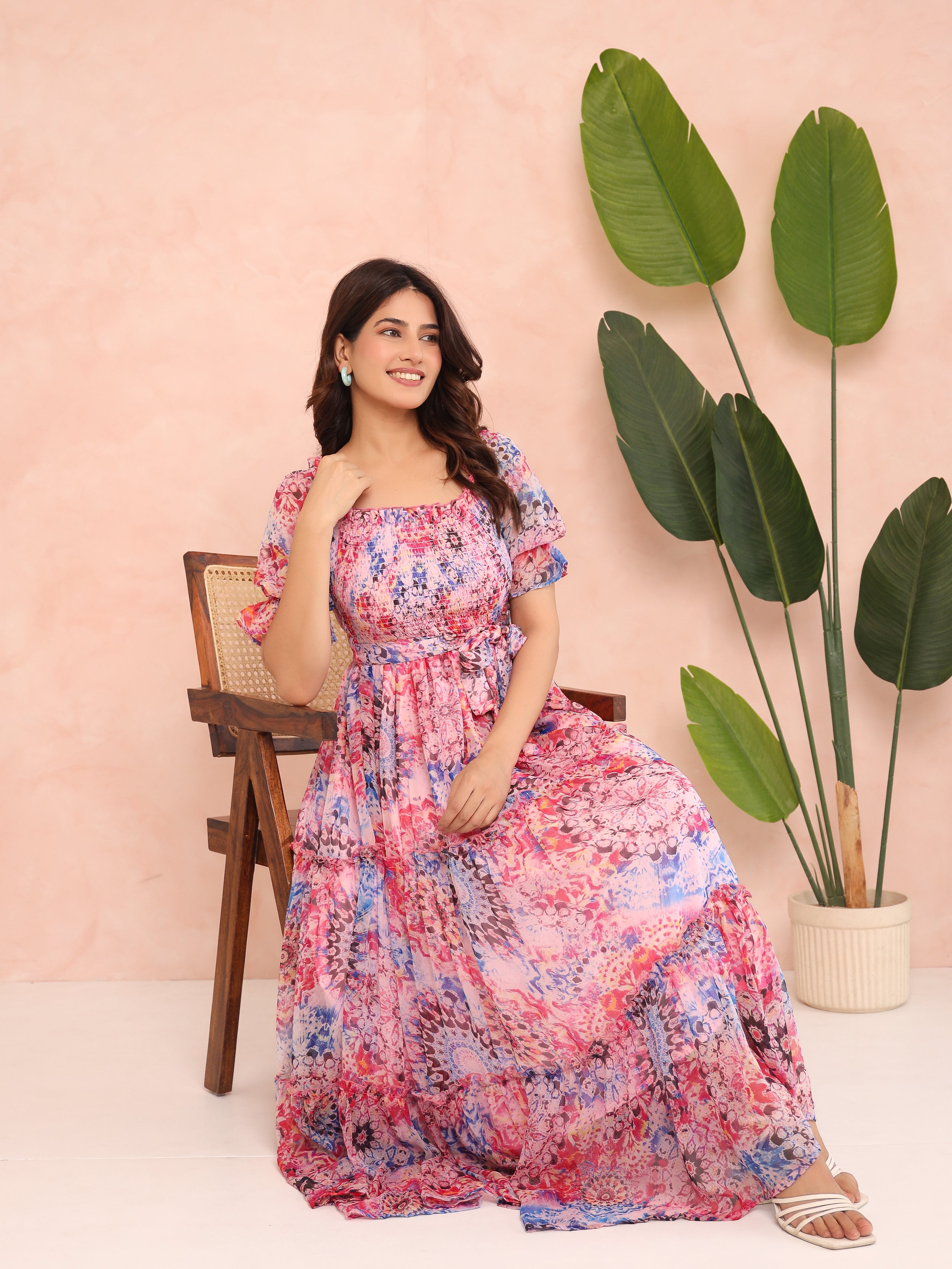 Juliet Multicolor Mandala Maxi Dress