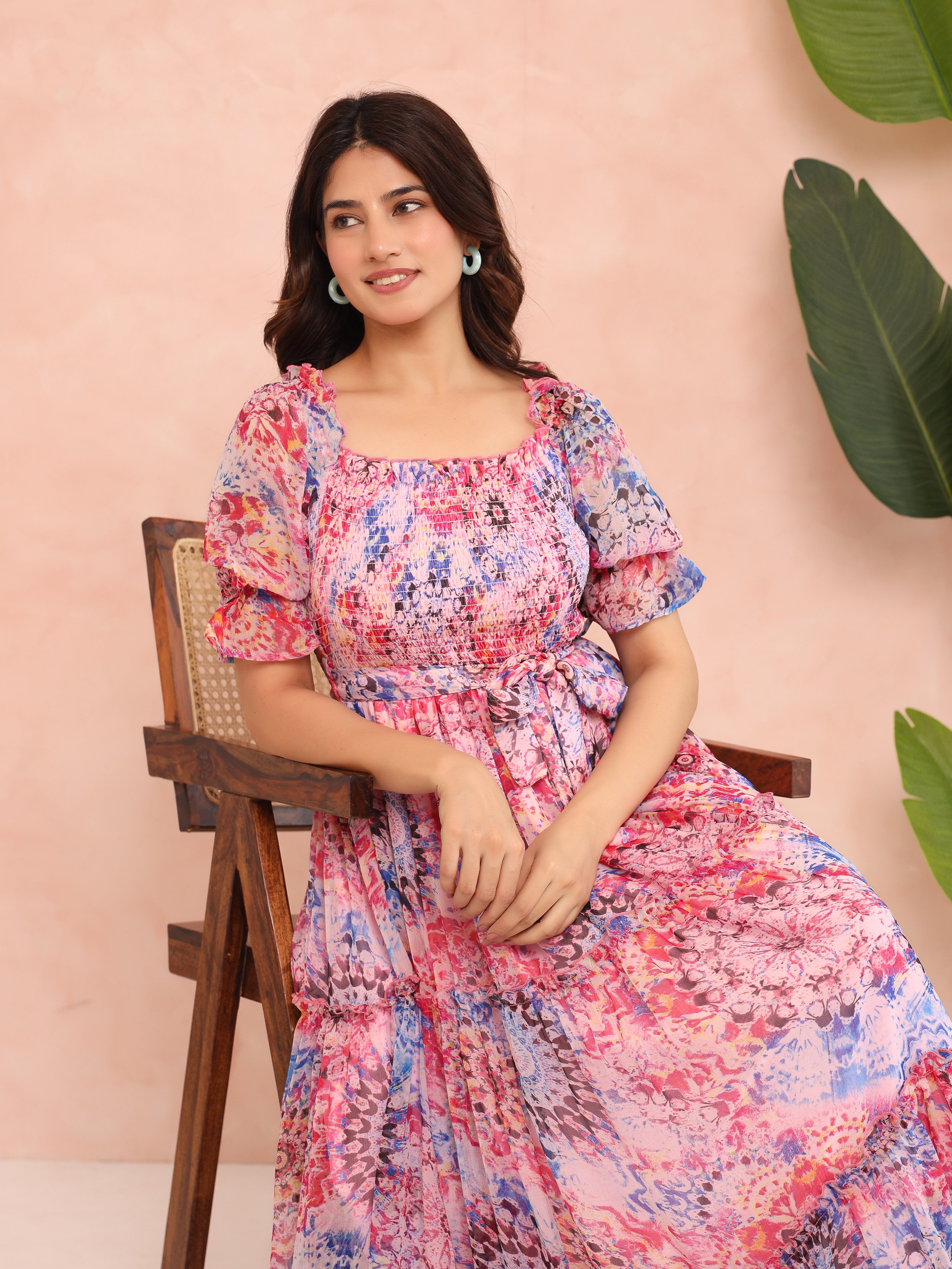 Juliet Multicolor Mandala Maxi Dress
