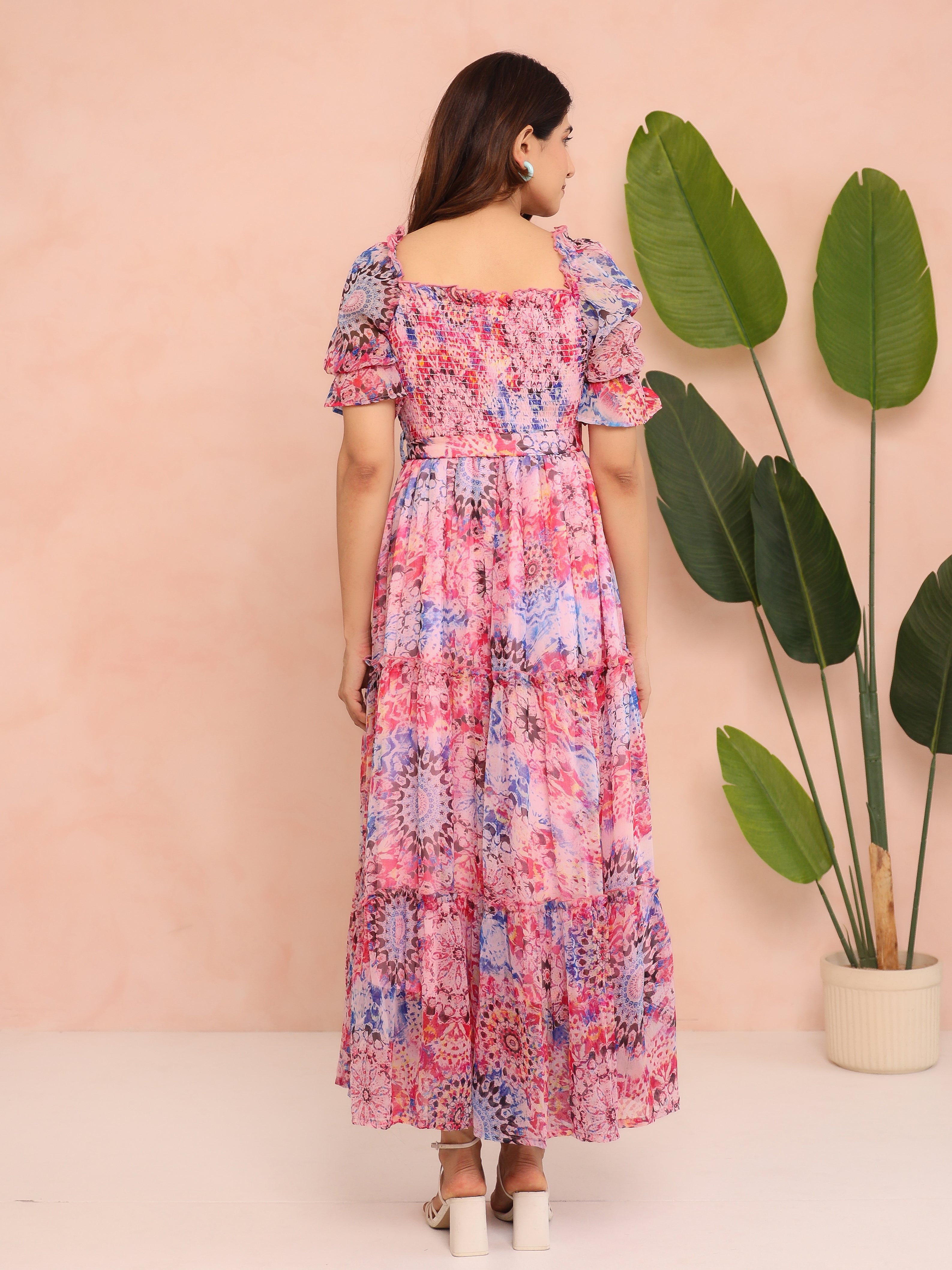 Juliet Multicolor Mandala Maxi Dress