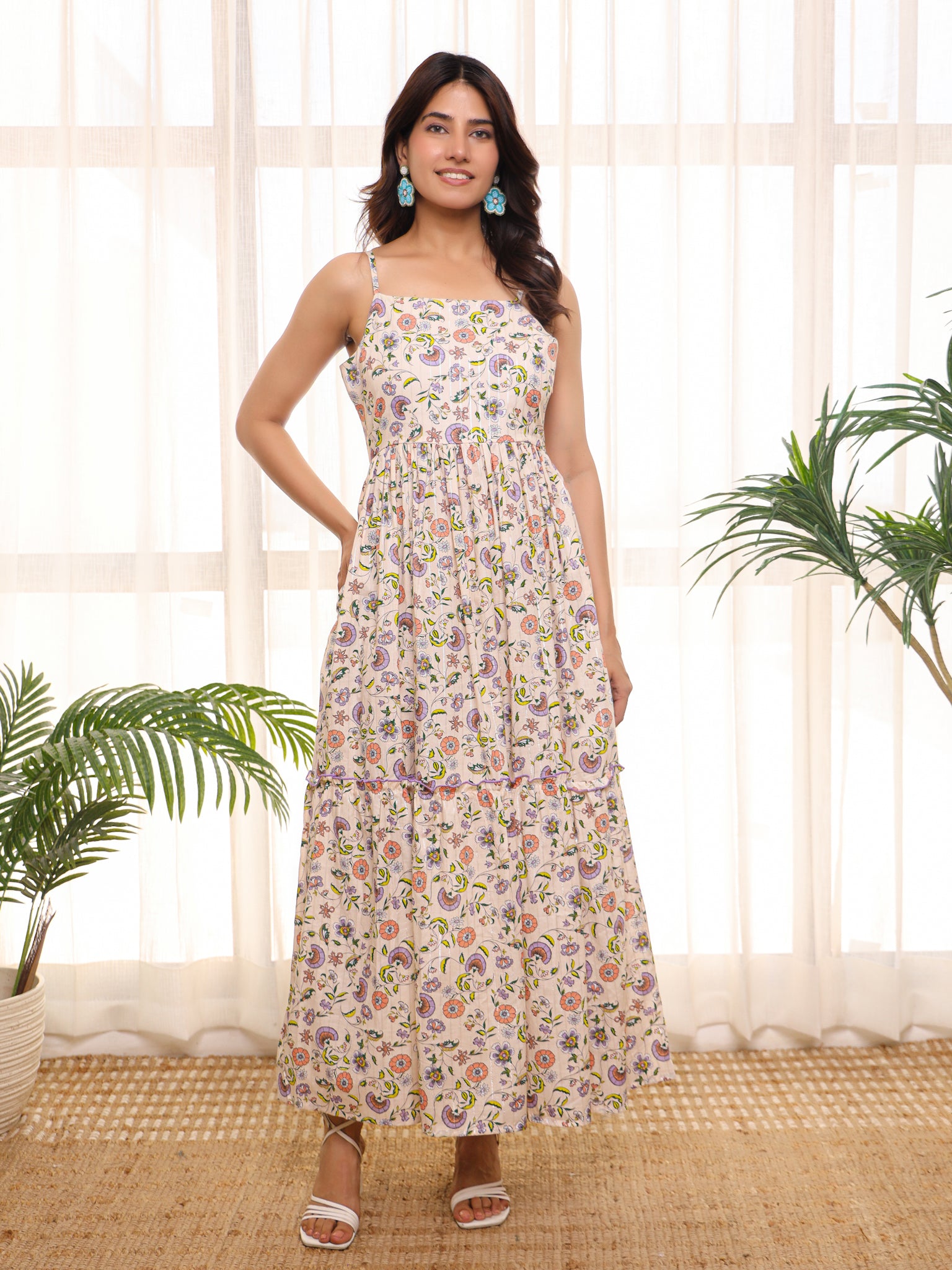 Liza Cotton Paisley Maxi Dress