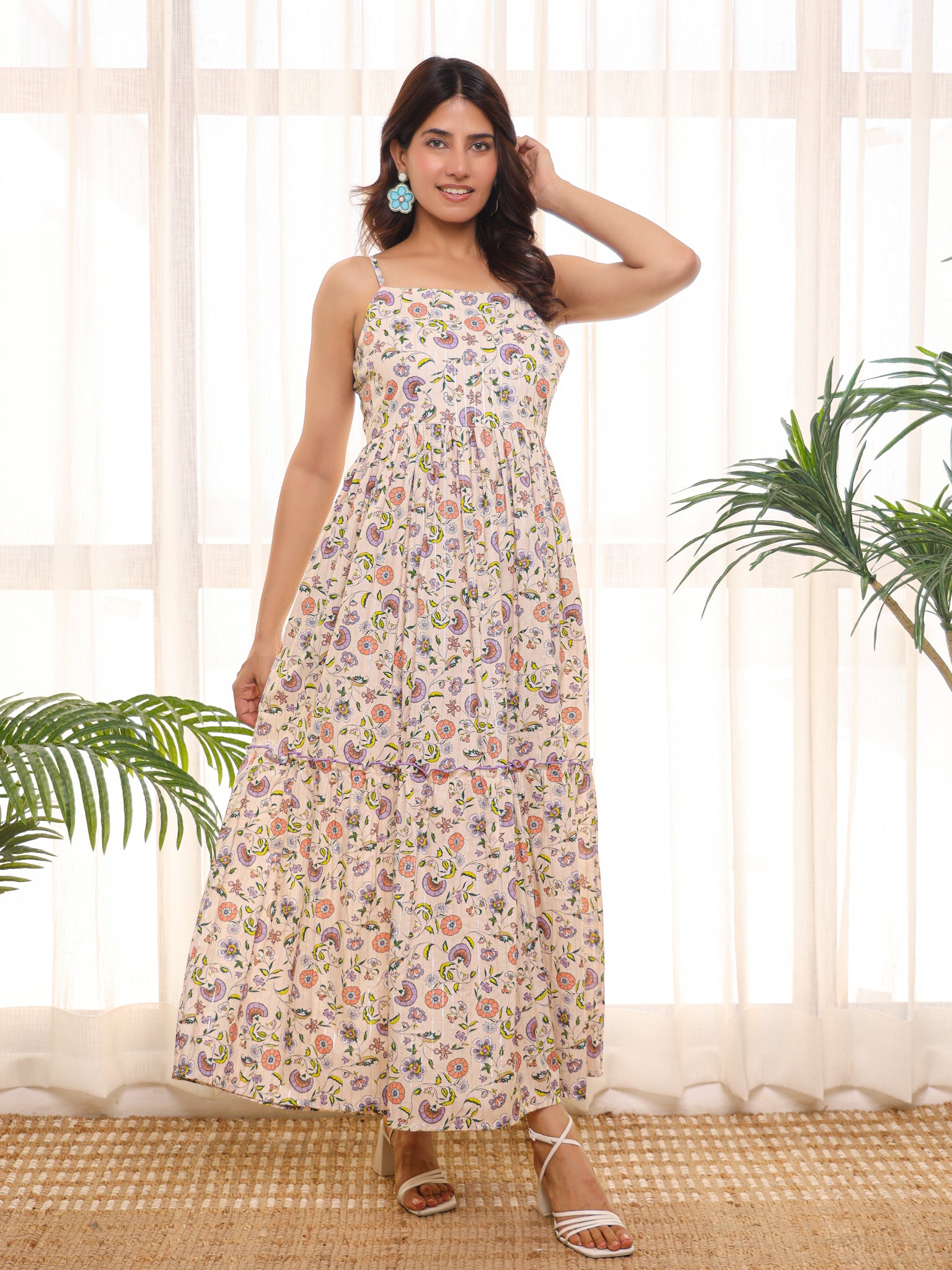 Liza Cotton Paisley Maxi Dress