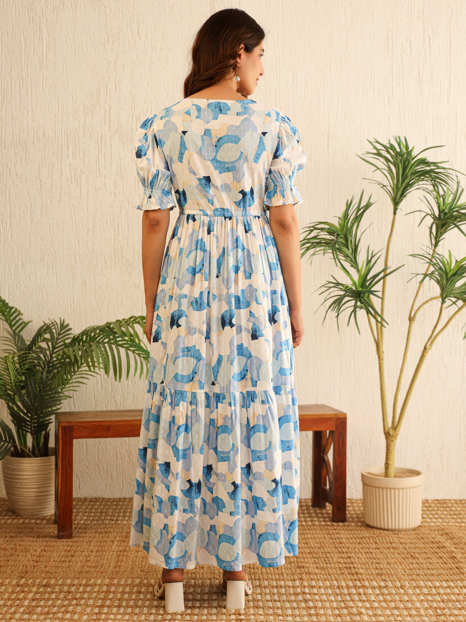 Reese Cotton Abstract Maxi Dress