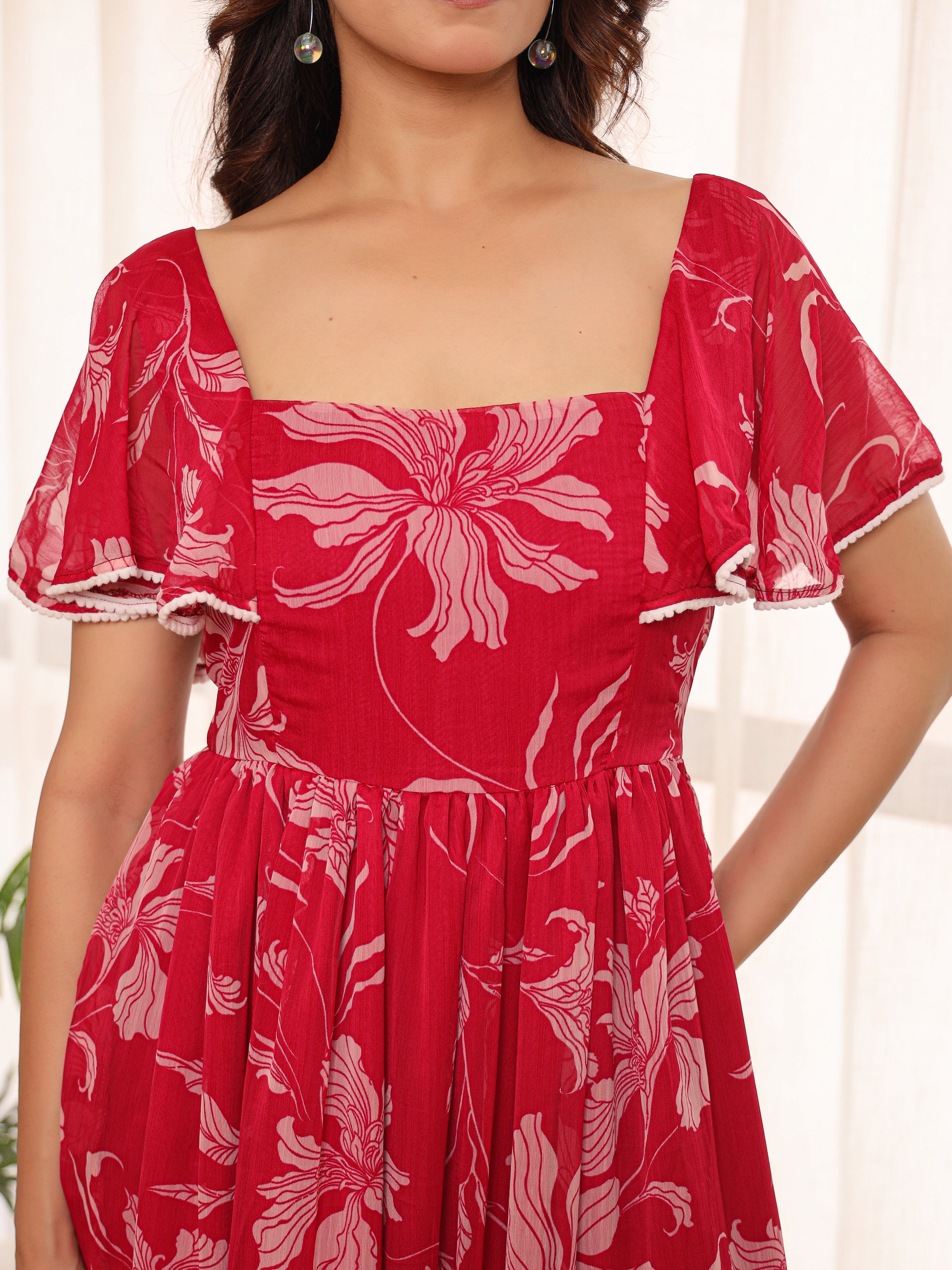Aurelia Pink Floral Maxi Dress