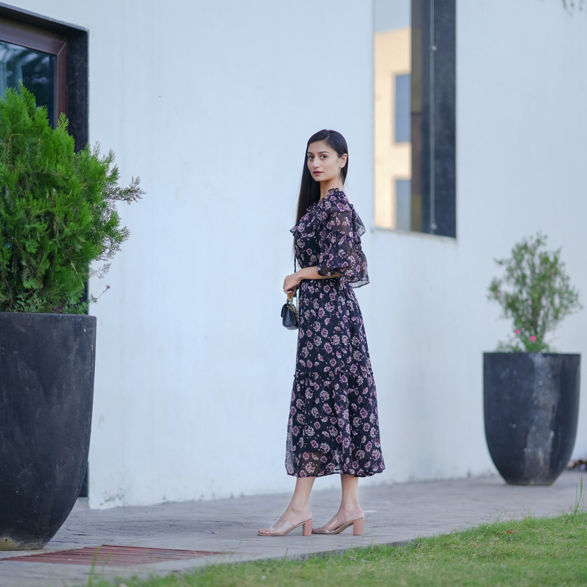 Millie Black Flare Dress