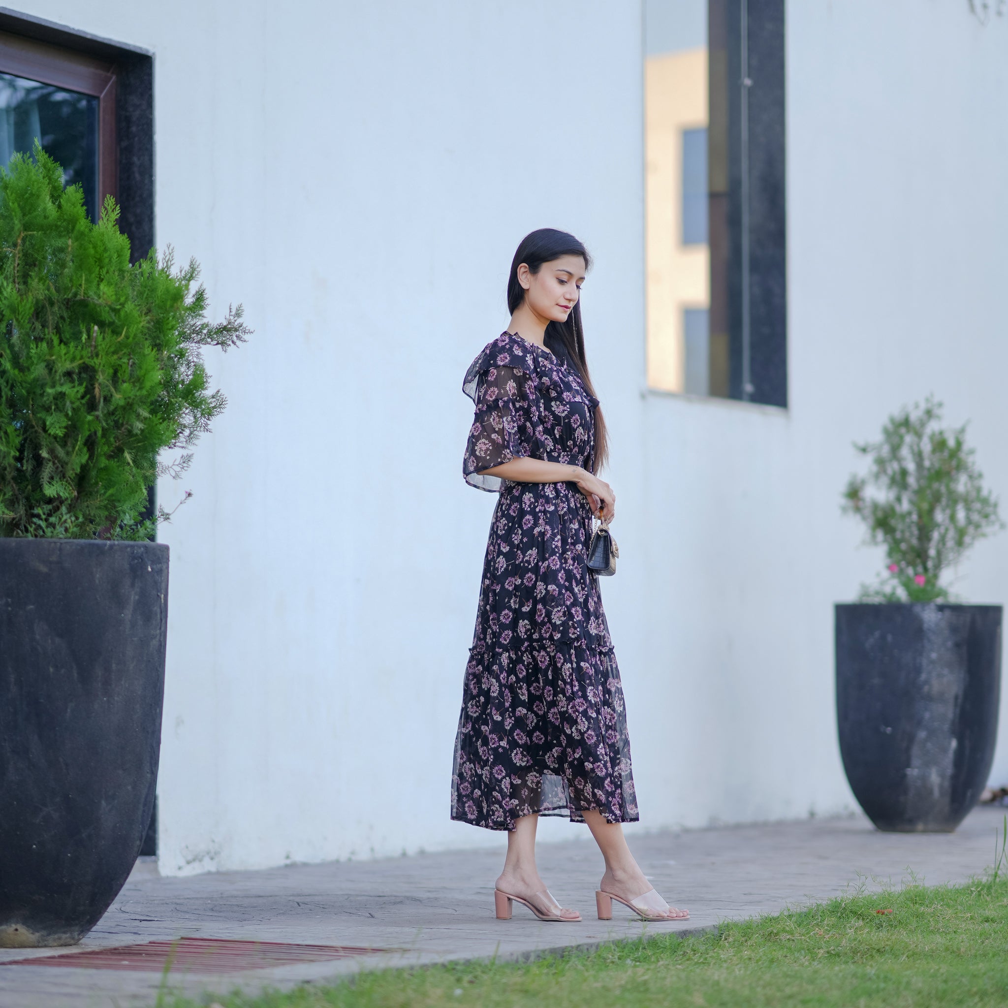 Millie Black Flare Dress