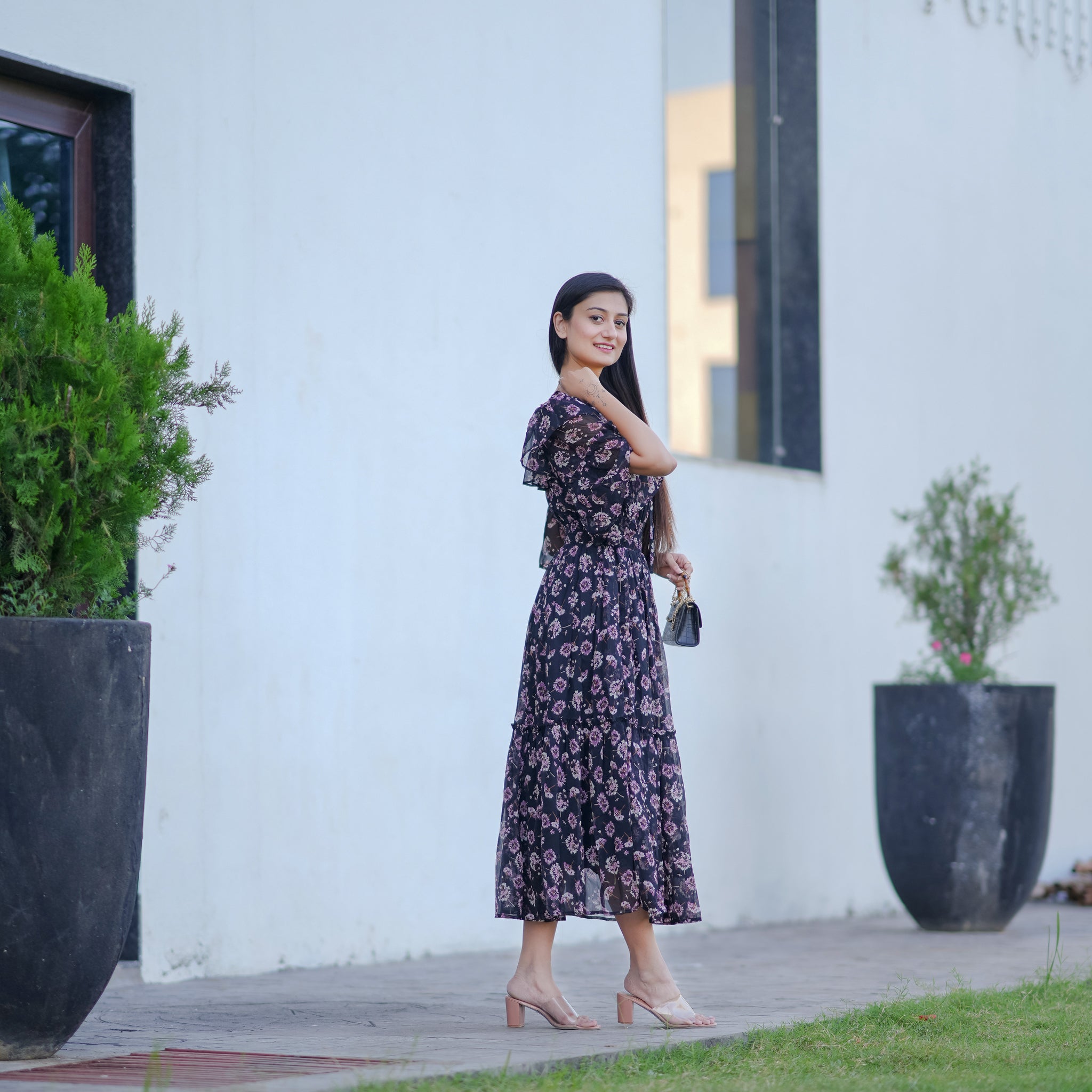 Millie Black Flare Dress