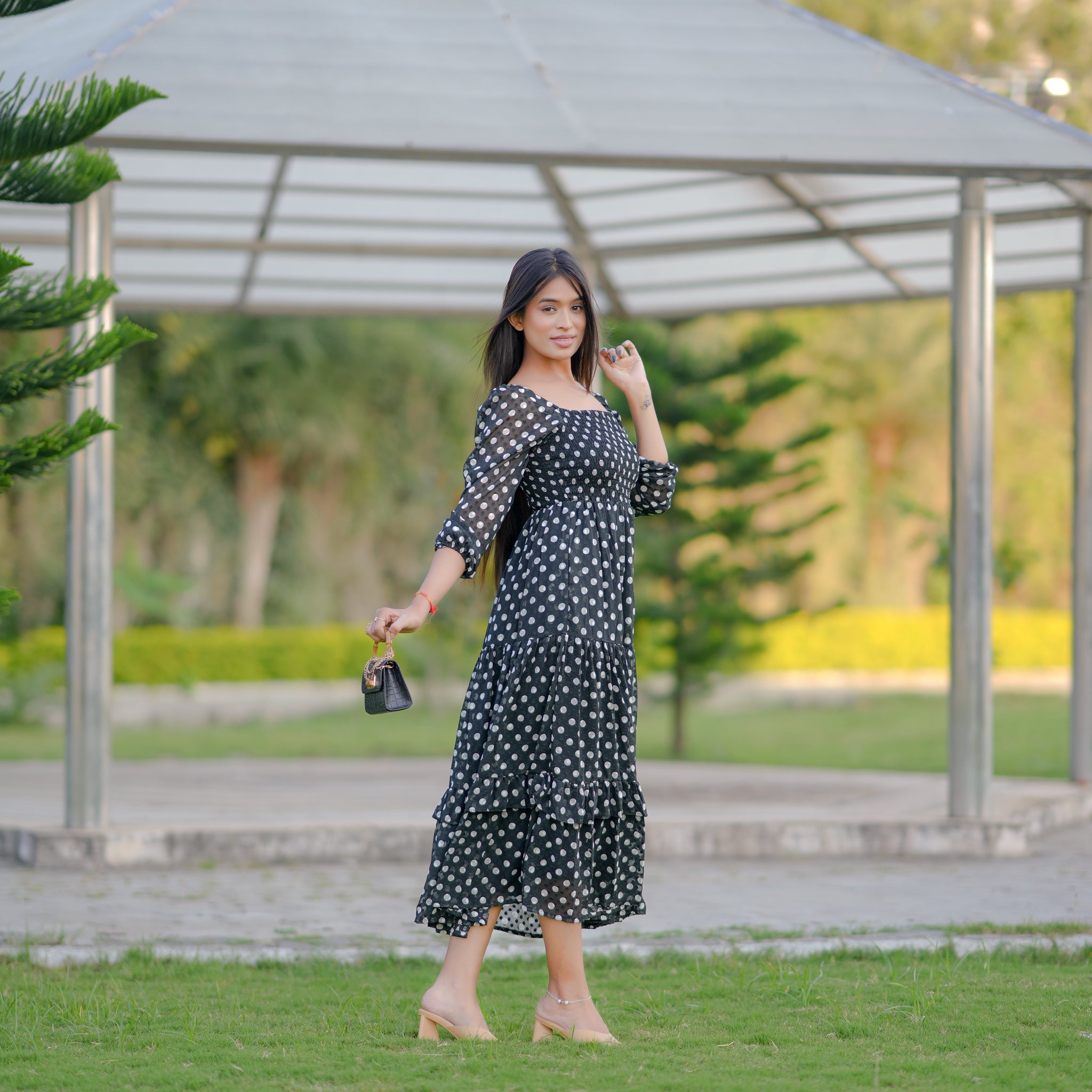 Naomi Polka Dress