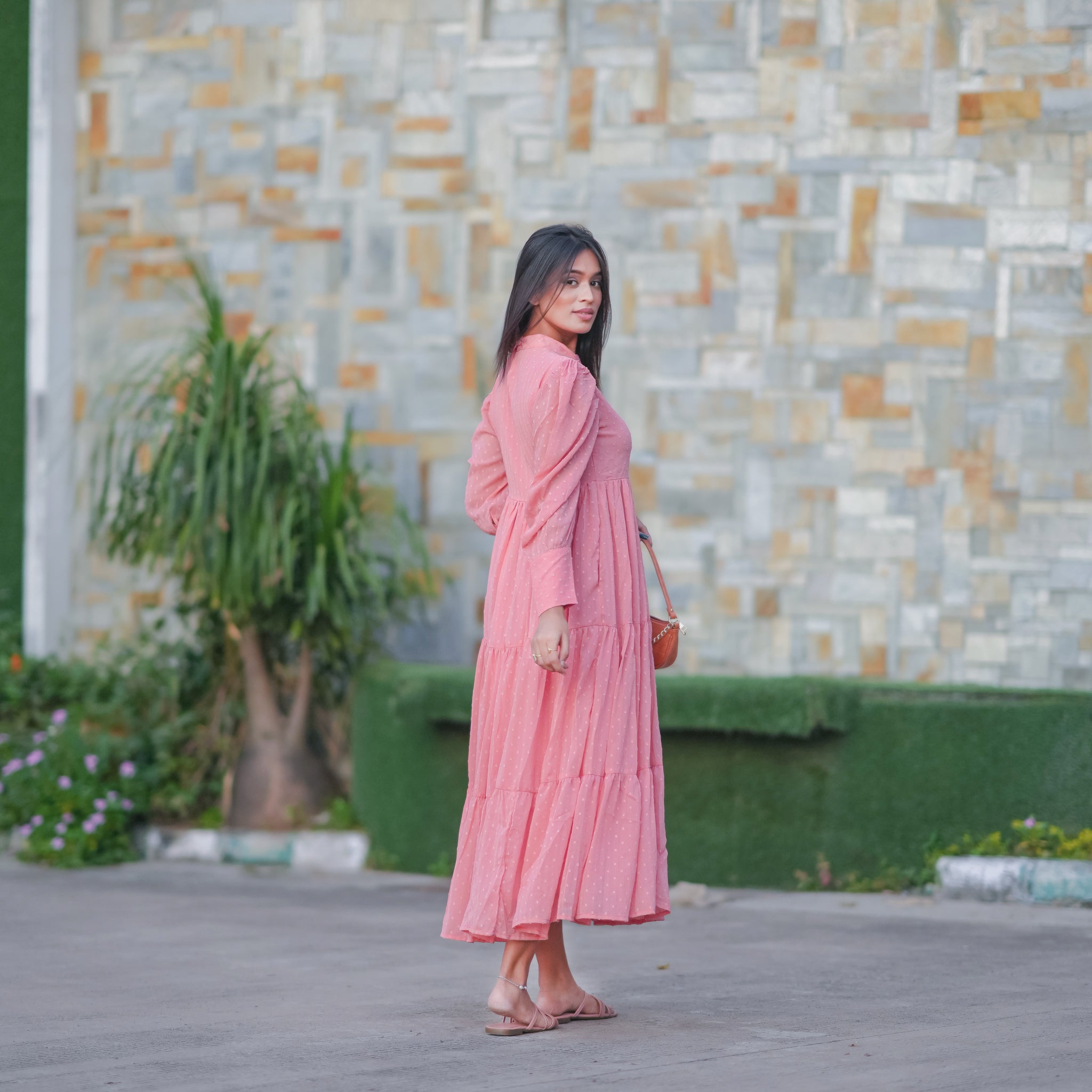Lydia Peach Maxi Dress
