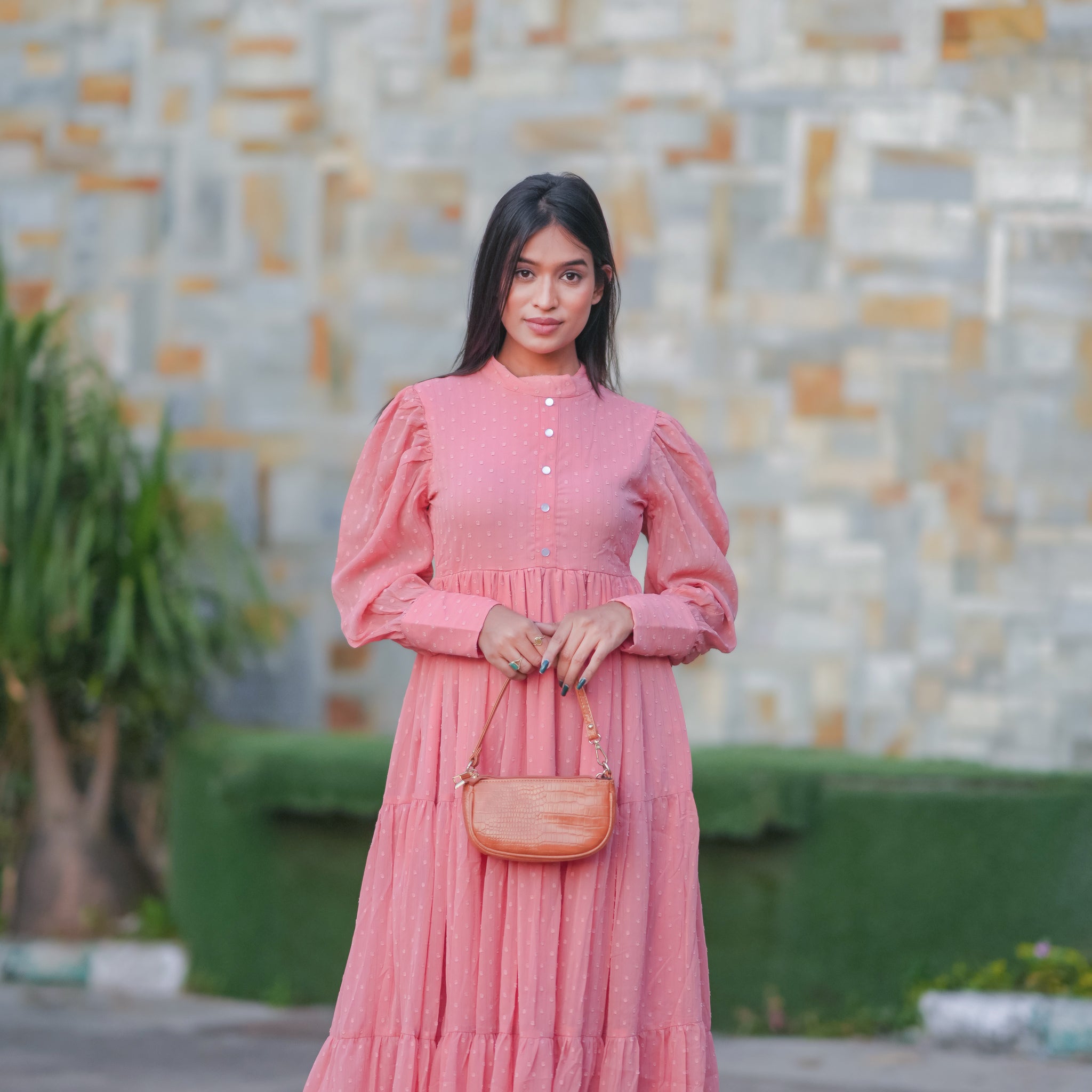 Lydia Peach Maxi Dress