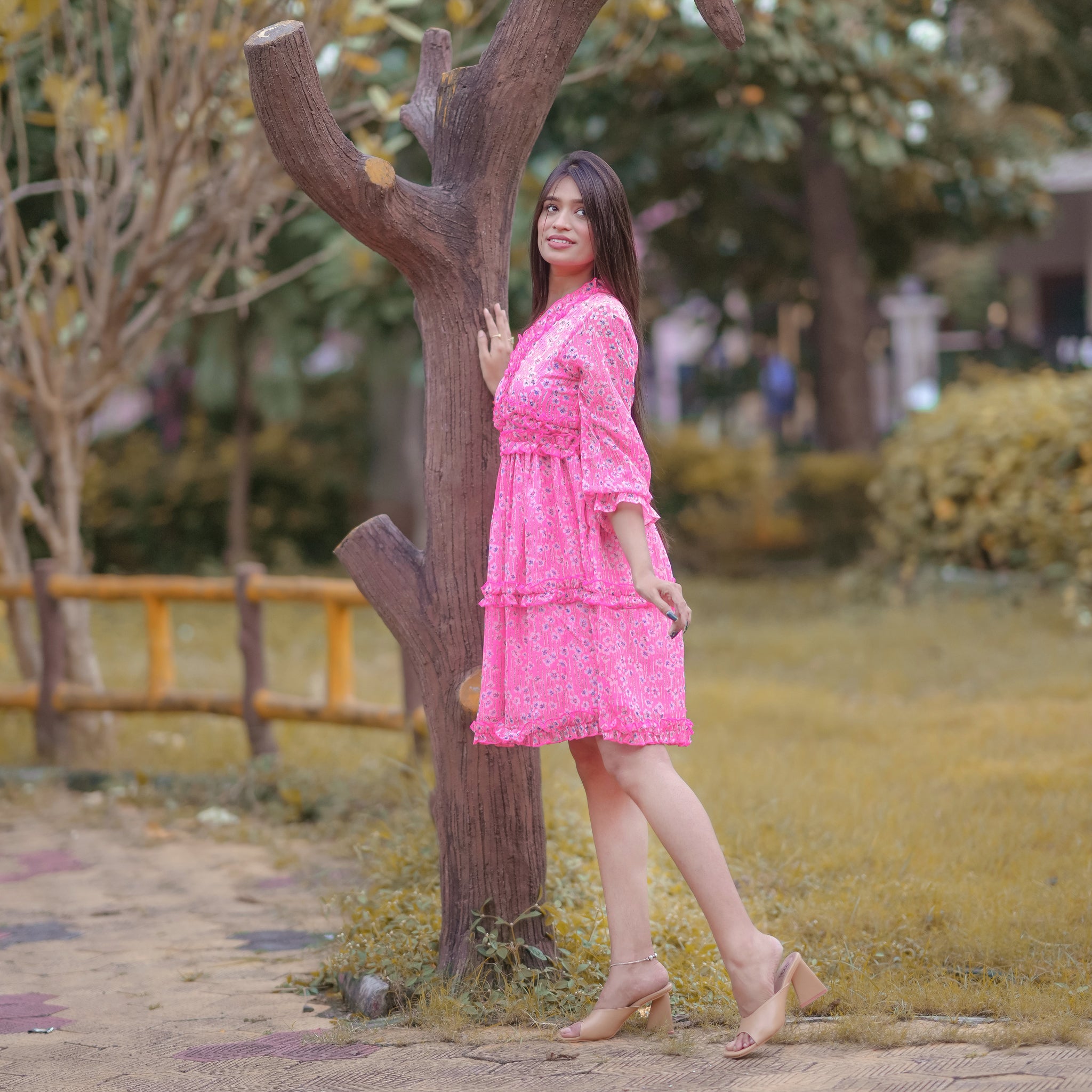 Avery Pink Short Dress