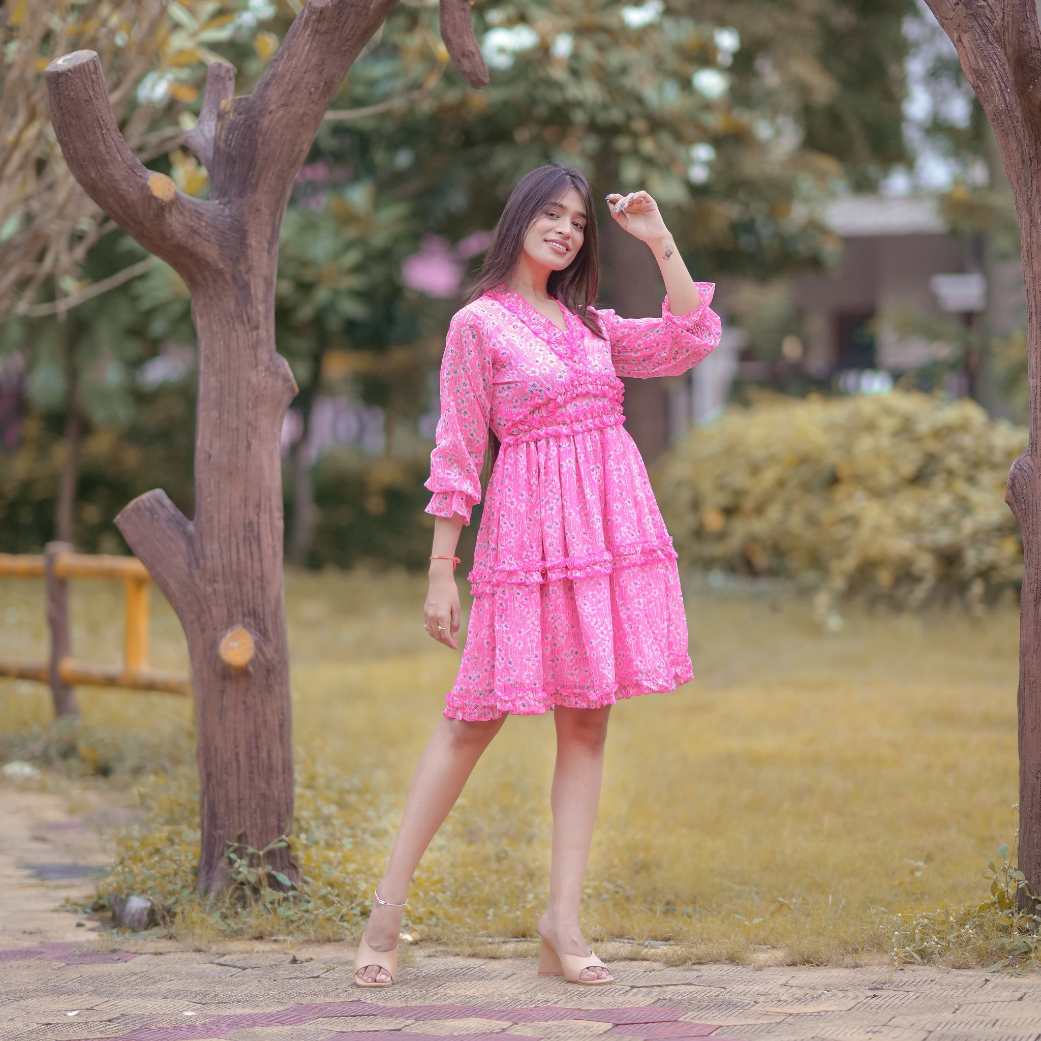 Avery Pink Short Dress