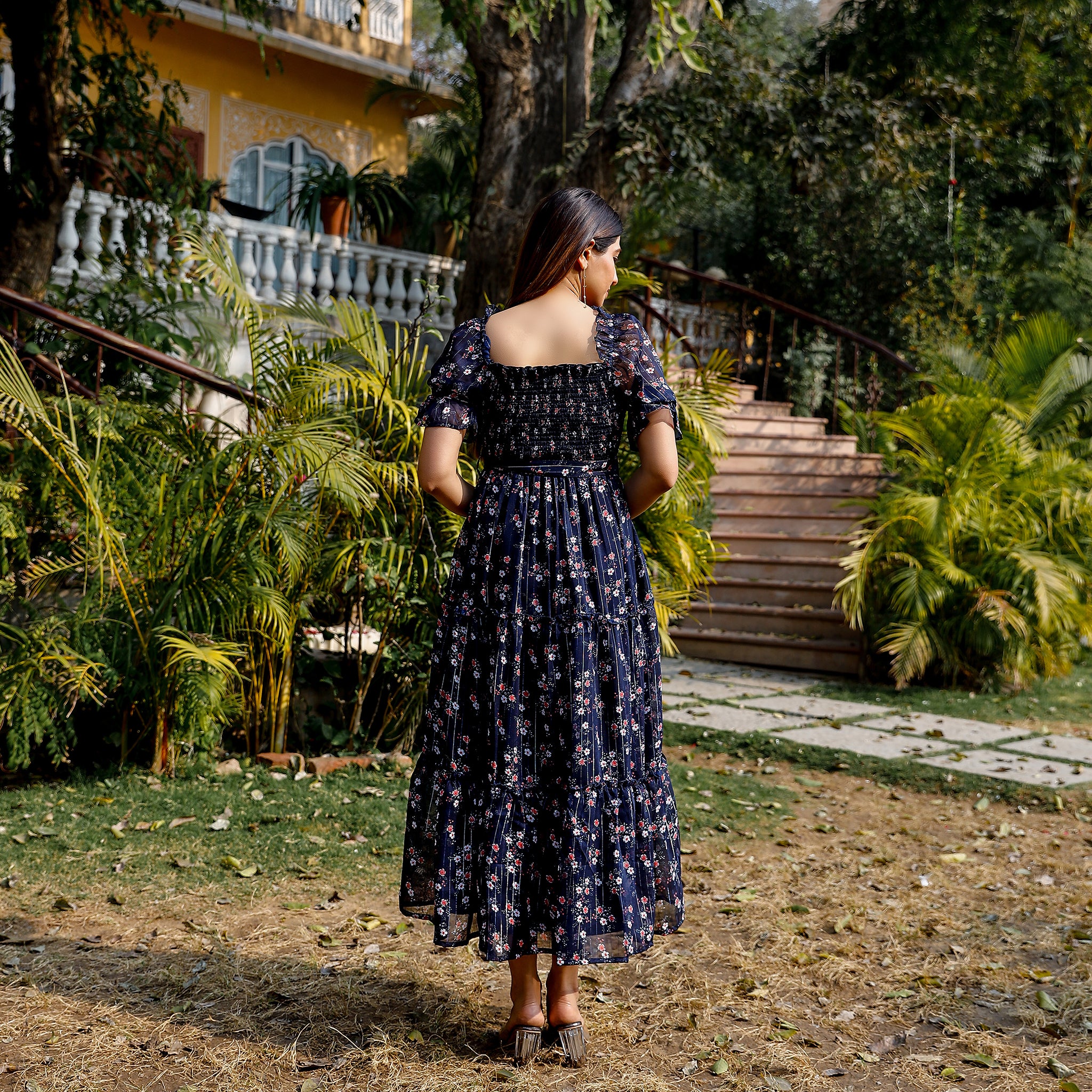 Angelica Smocked Floral Maxi Dress