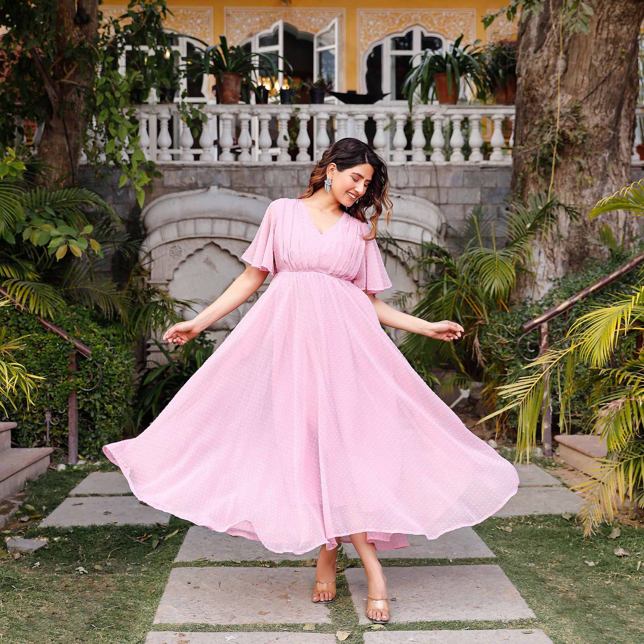 Beatrix Pink Maxi Dress