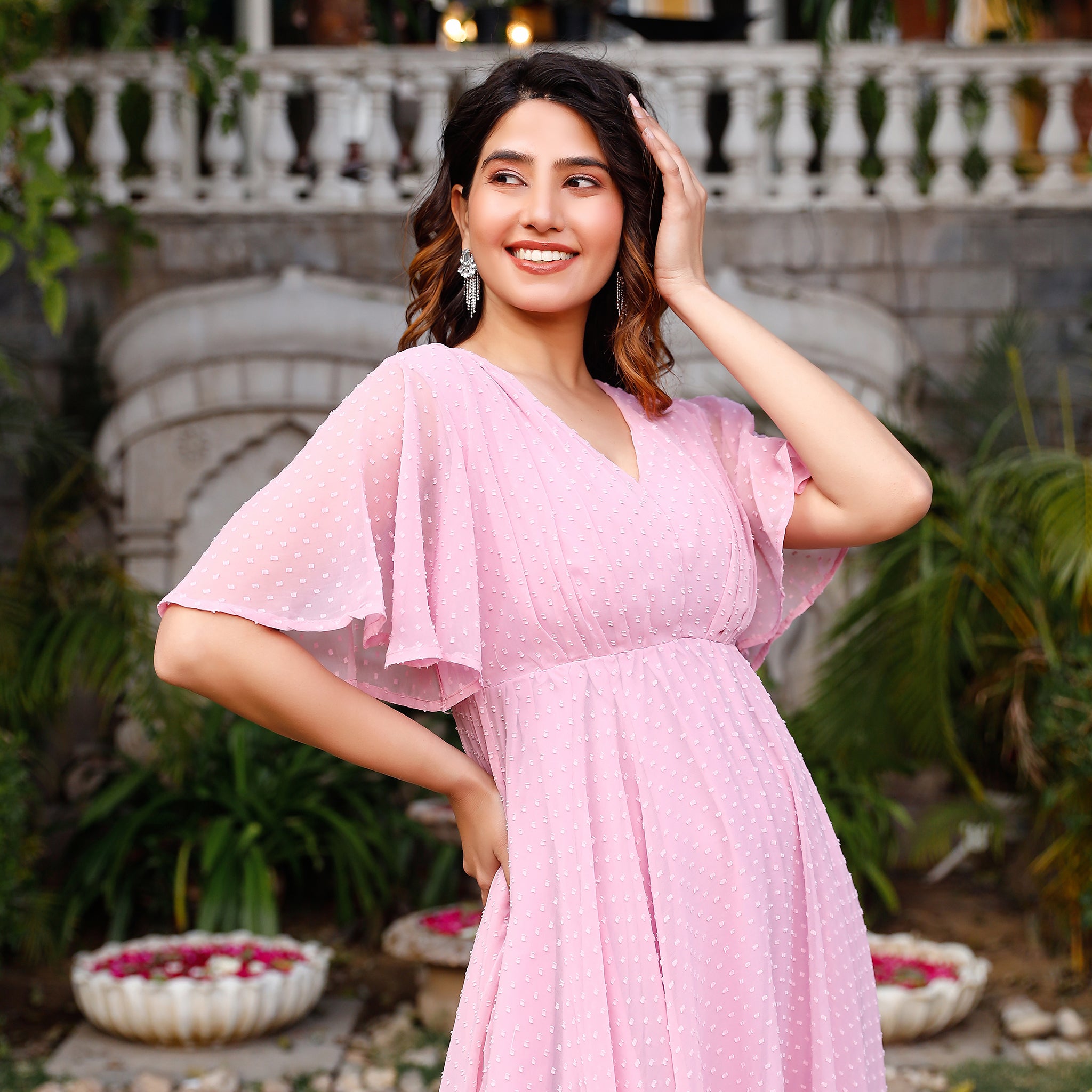 Beatrix Pink Maxi Dress